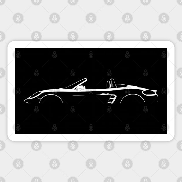 Porsche 718 Boxster (982) Silhouette Magnet by Car-Silhouettes